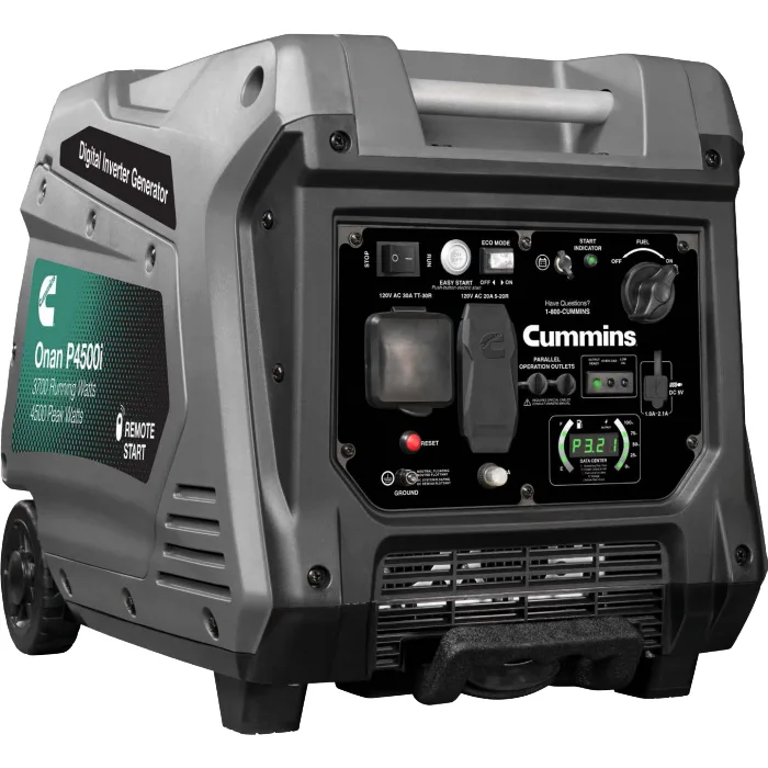 Portable gas generator on a wheeled frame