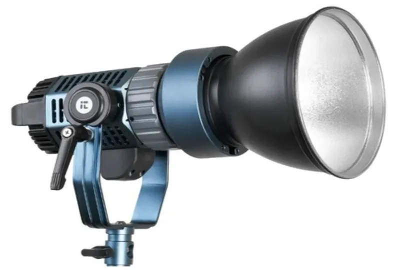200W LED light cannon spotlight fixture with yoke mounted on a stand