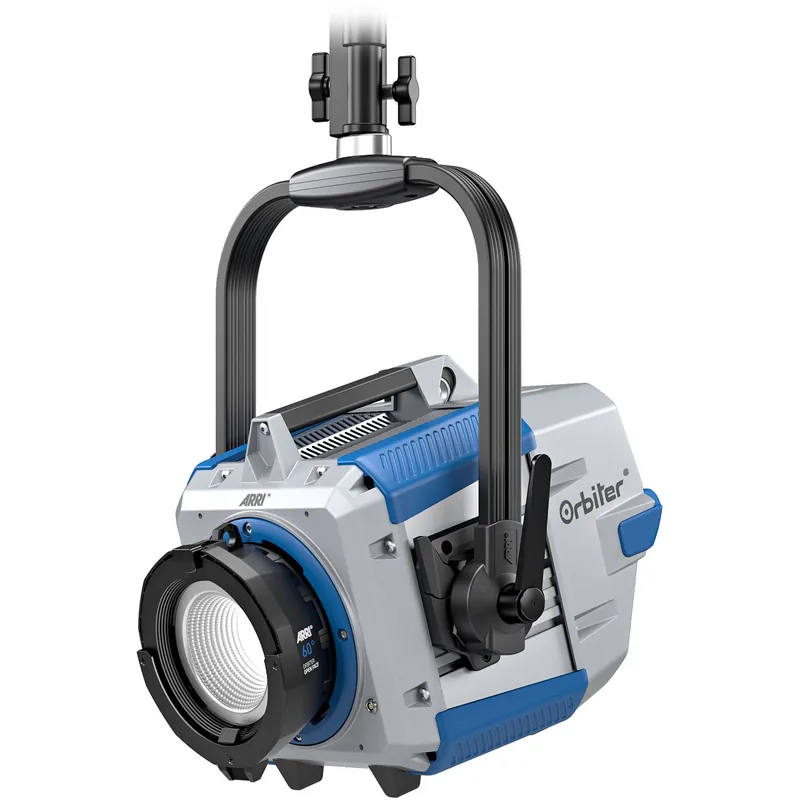 ARRI Orbiter LED light fitted with an open-face optic
