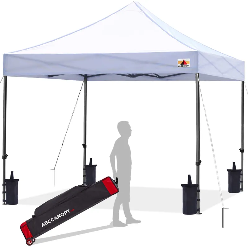 10 by 10 foot EZ pop-up canopy tent with sidewalls